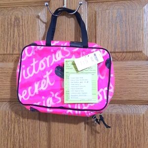 NWT Victoria's secret make up/cosmetic leather bag